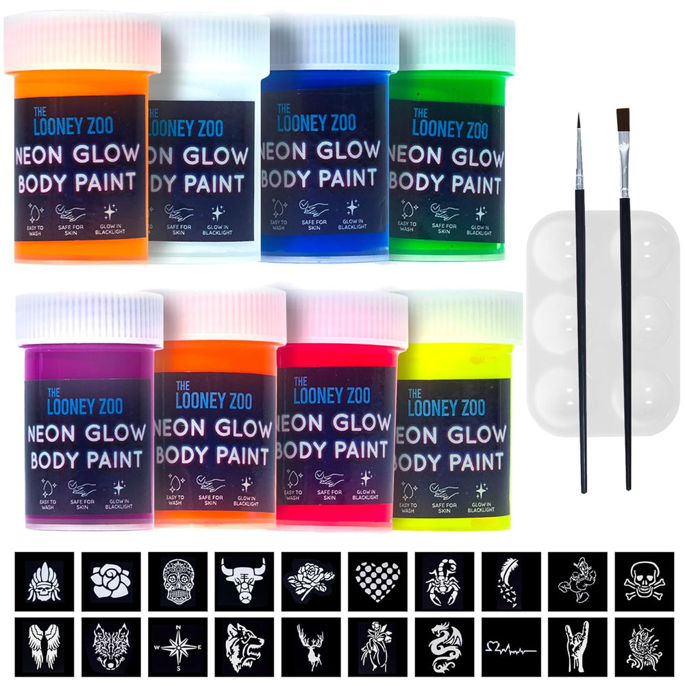 Neon Glow in the Dark UV Paint Kit
