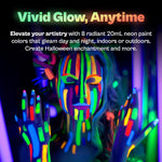 Neon Glow in the Dark UV Paint Kit